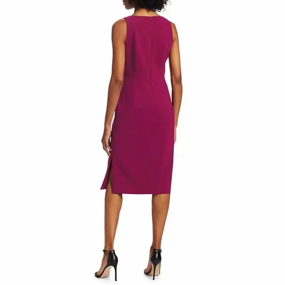 MAXMARA Wool Blend Sheath Dress w Side Slit - Picture 4 of 6
